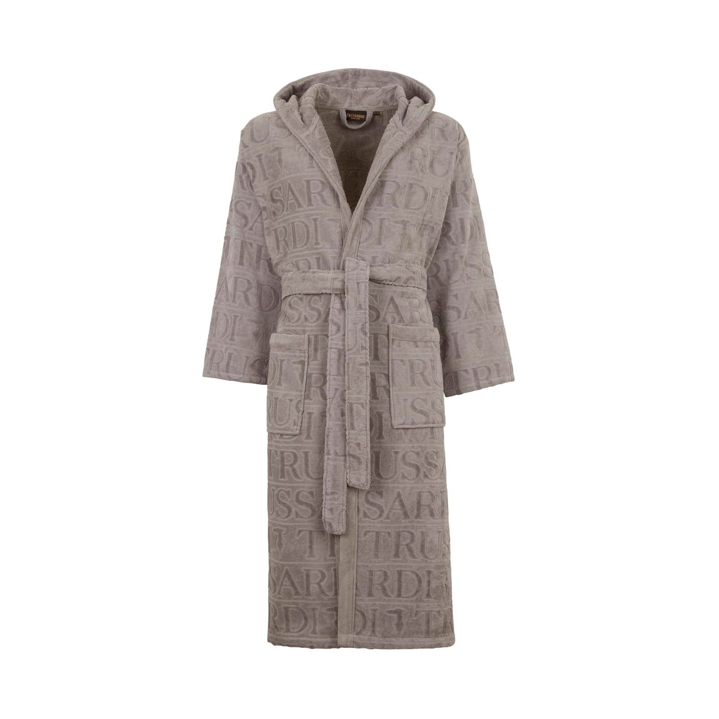 Accappatoio con Cappuccio Trussardi Overlogo Moderno in Spugna