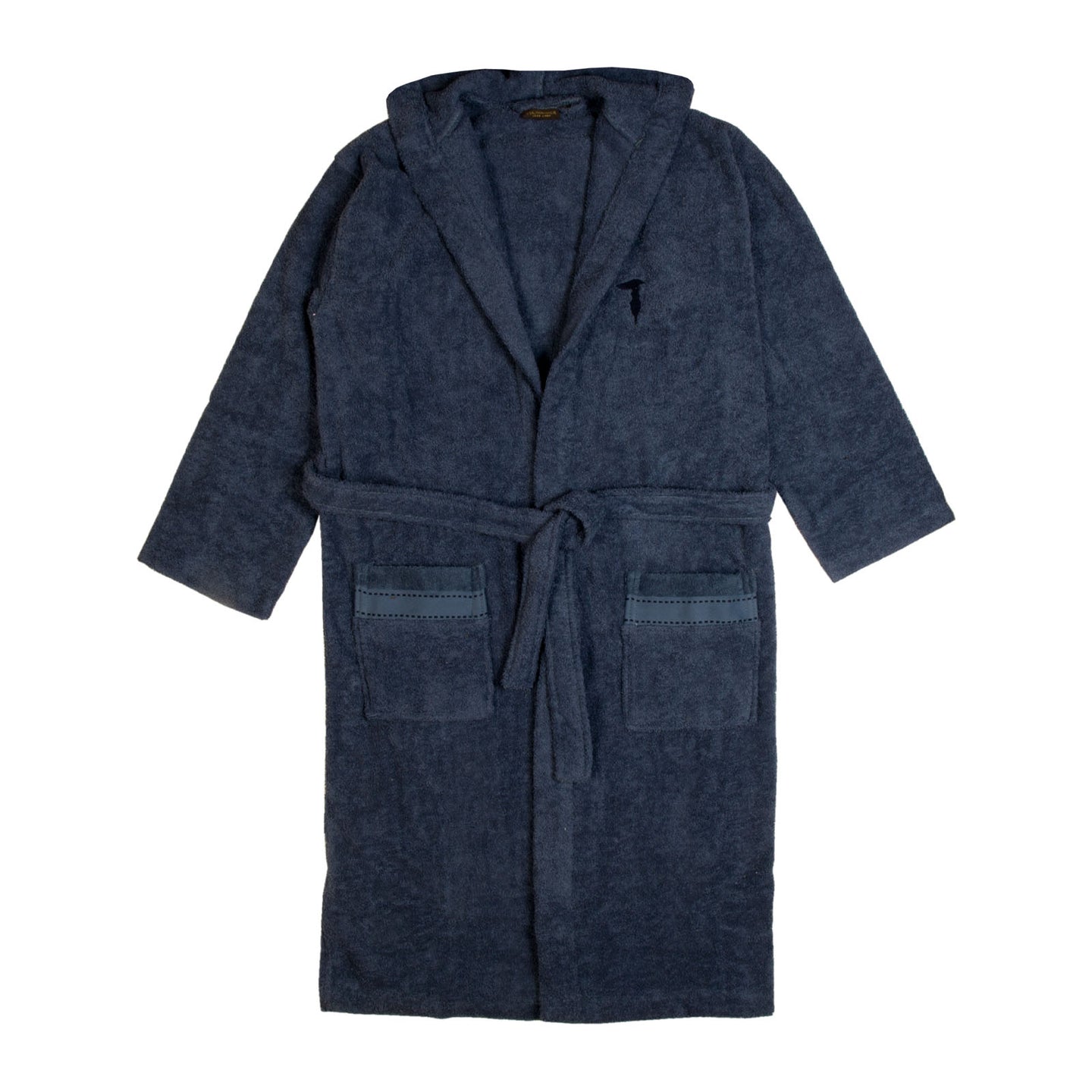 Accappatoio con Cappuccio Trussardi Ribbon Tinta Unita in Cotone