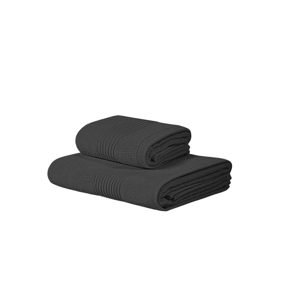 Asciugamano con Ospite Carrara Fyber Stripes Tinta Unita in Spugna