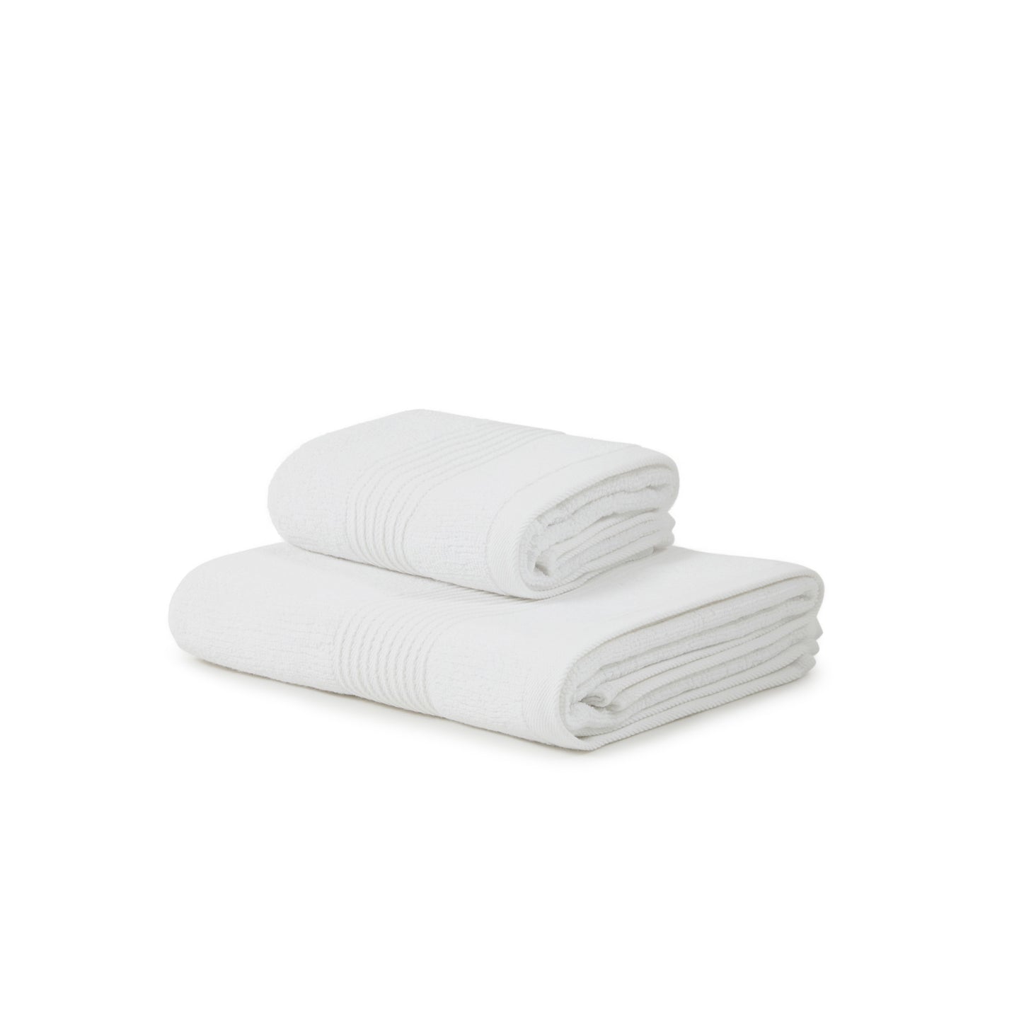 Asciugamano con Ospite Carrara Fyber Stripes Tinta Unita in Spugna