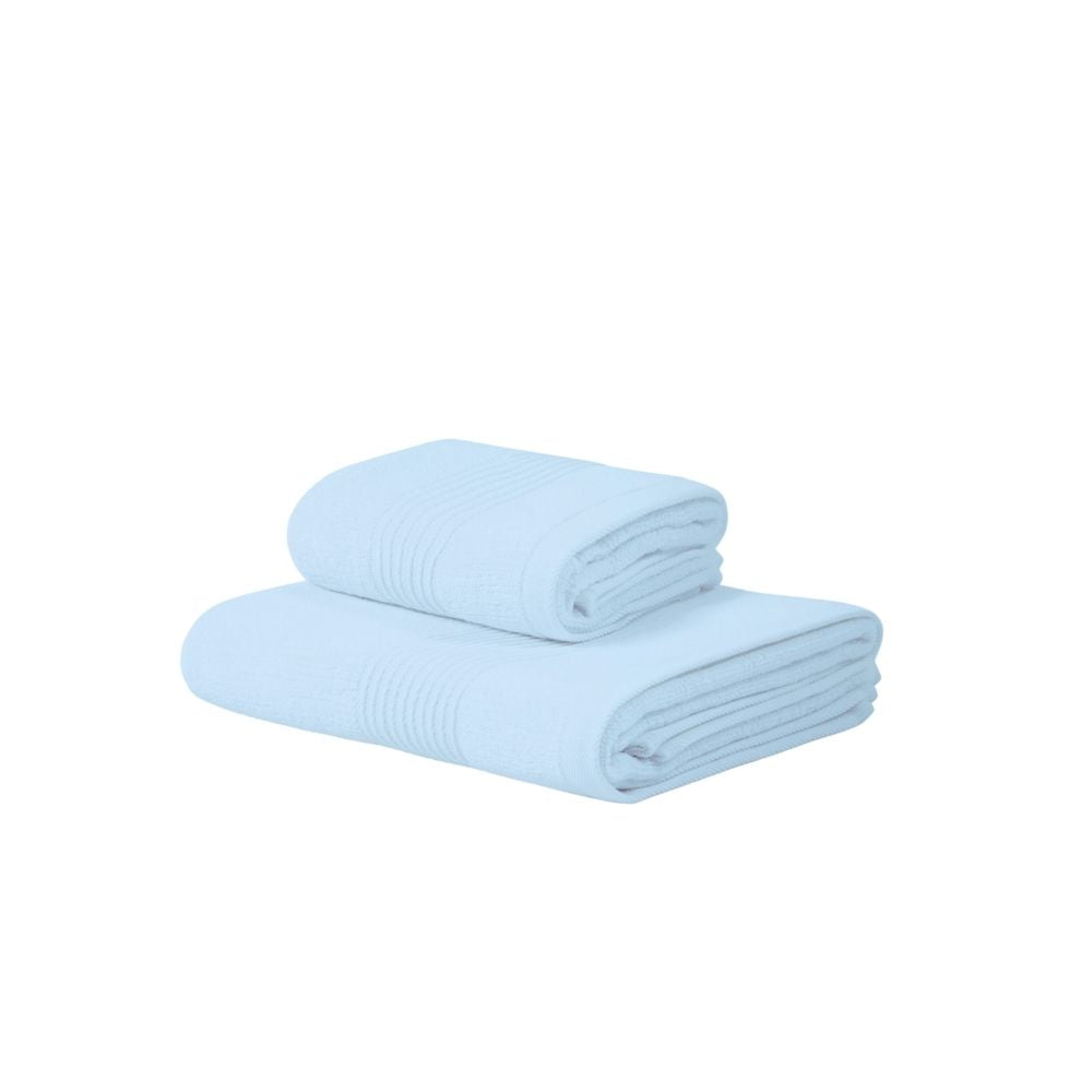 Asciugamano con Ospite Carrara Fyber Stripes Tinta Unita in Spugna