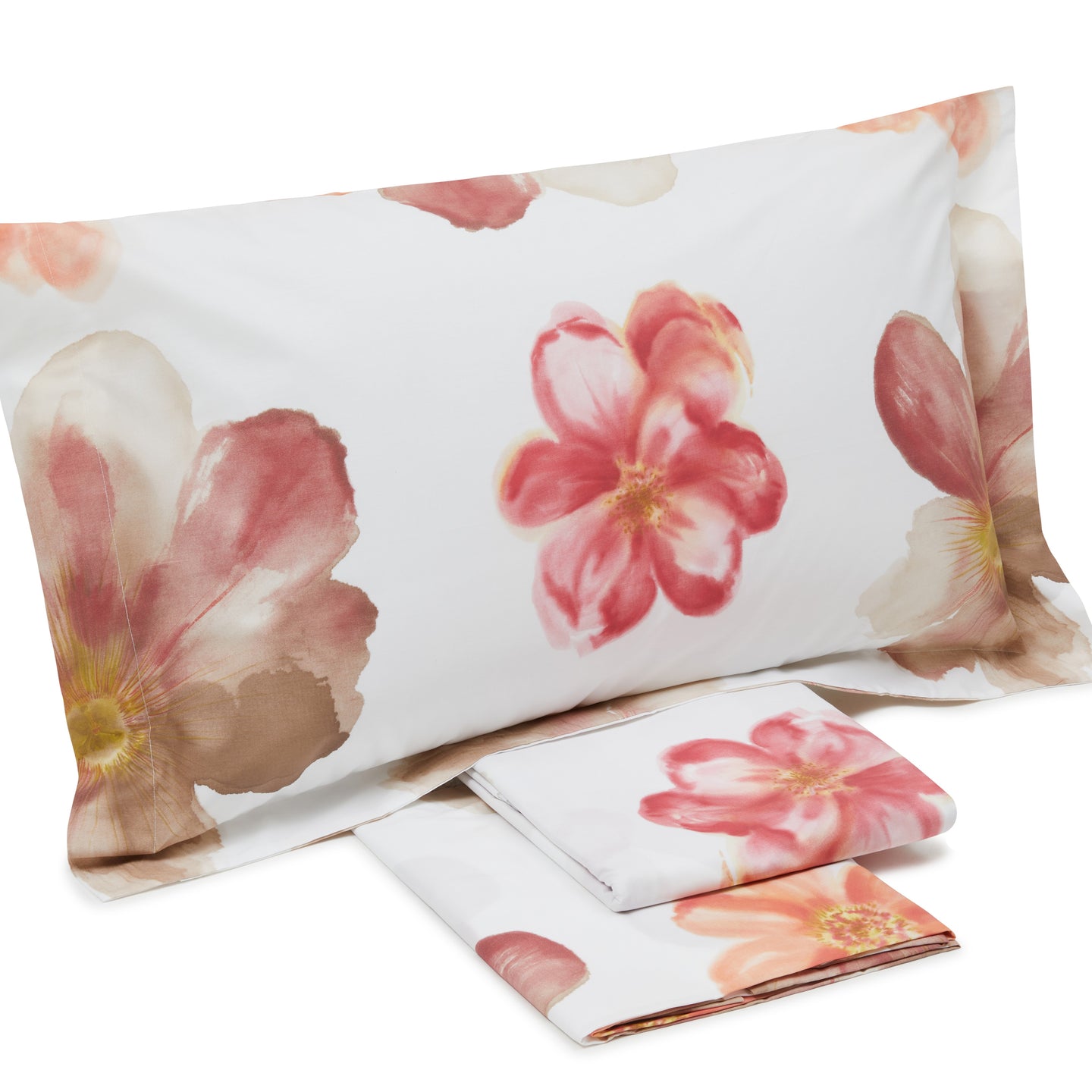 Completo Copripiumino Emporium Grand-fleur Floreale in Percalle