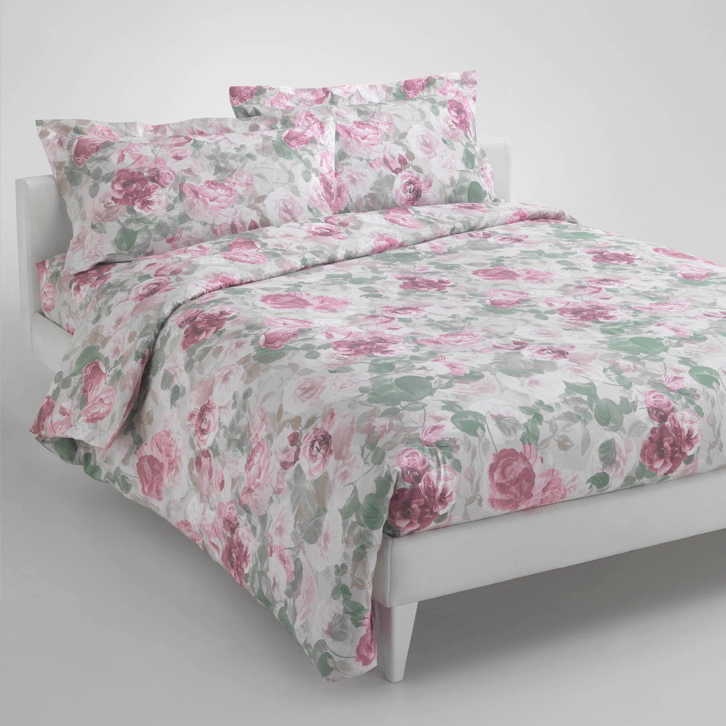 Completo Copripiumino Emporium Limoges Floreale in Percalle