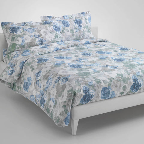 Completo Copripiumino Emporium Limoges Floreale in Percalle