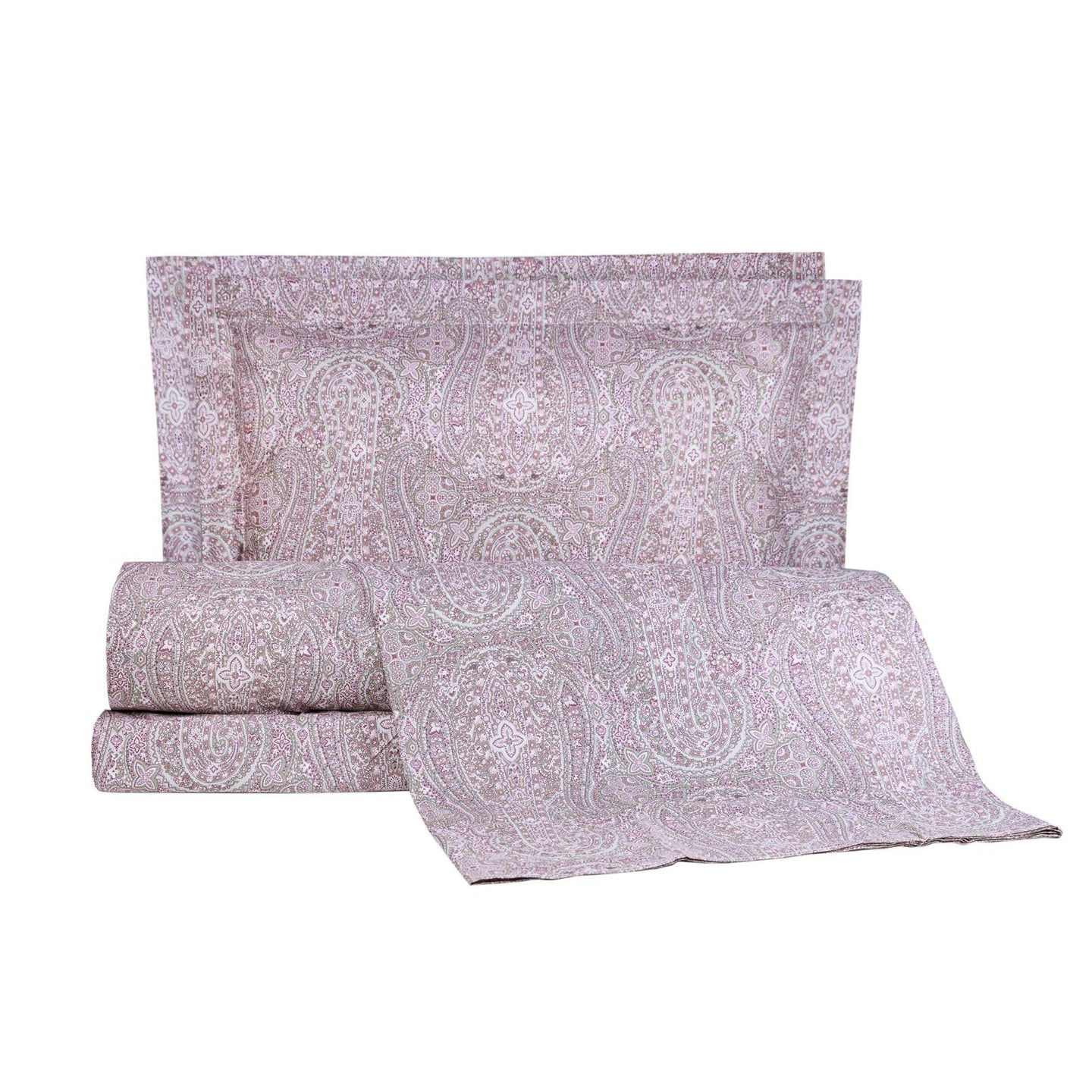 Completo Copripiumino Emporium Royal paisley Moderno in Percalle