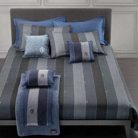 Completo Copripiumino Trussardi New-tweed Geometrico in Raso di cotone