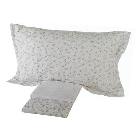 Completo Lenzuola Mirabello Luisiana Fleuries Floreale in Percalle