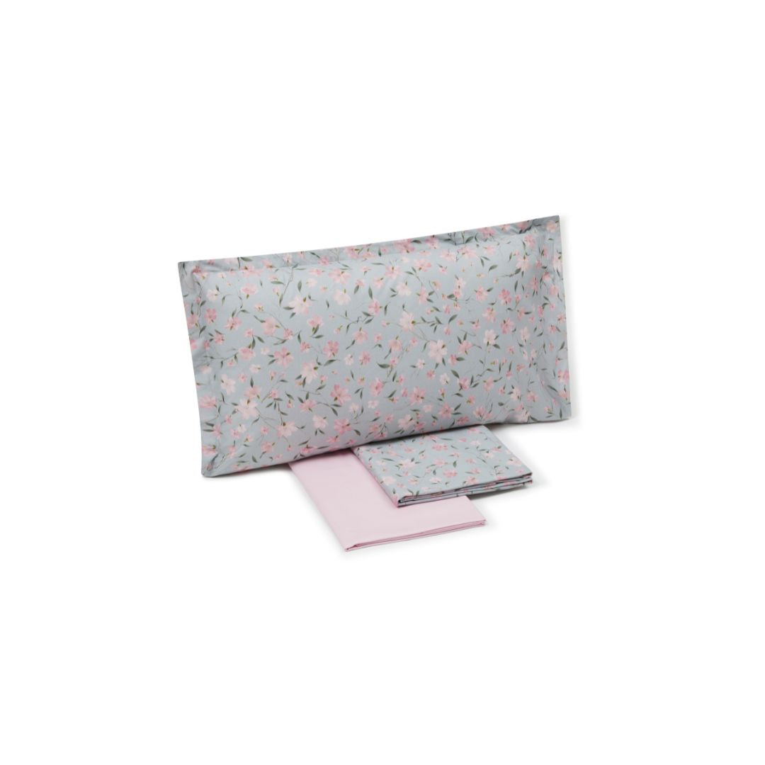 Completo Lenzuola Mirabello Cherry-tree Floreale in Percalle Luisiana