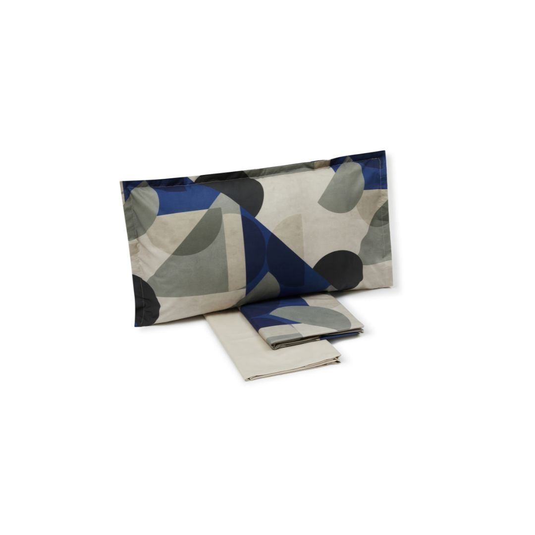 Completo Lenzuola Mirabello Forme Moderno in Percalle Luisiana