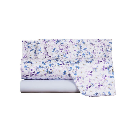 Completo Lenzuola Mirabello Arbor Floreale in Raso di cotone