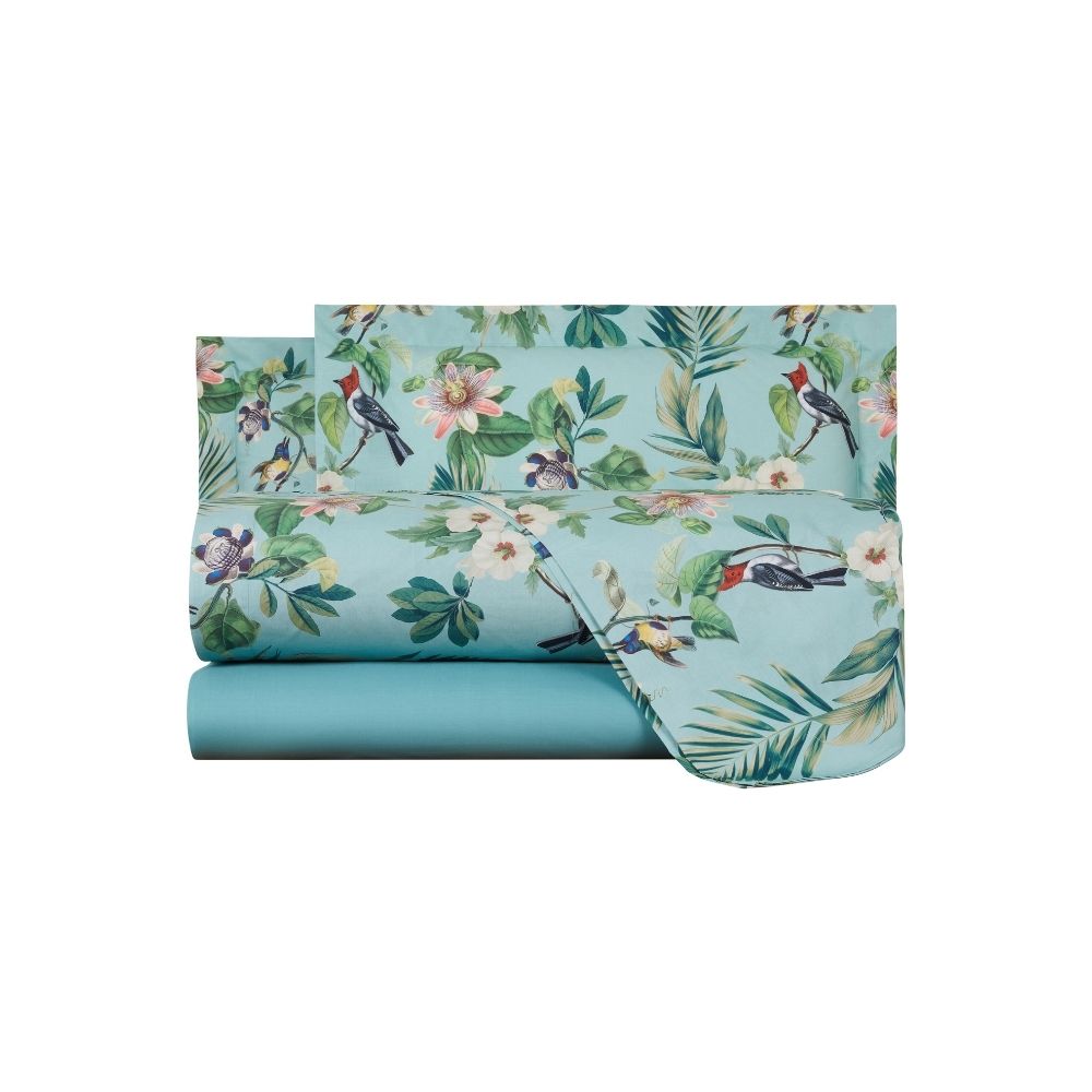 Completo Lenzuola Mirabello Exotica Floreale in Percalle