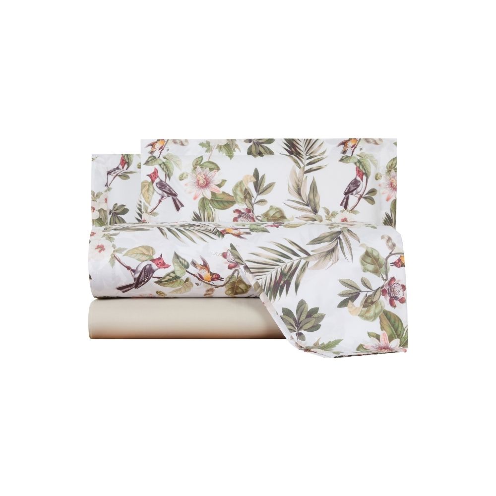 Completo Lenzuola Mirabello Exotica Floreale in Percalle