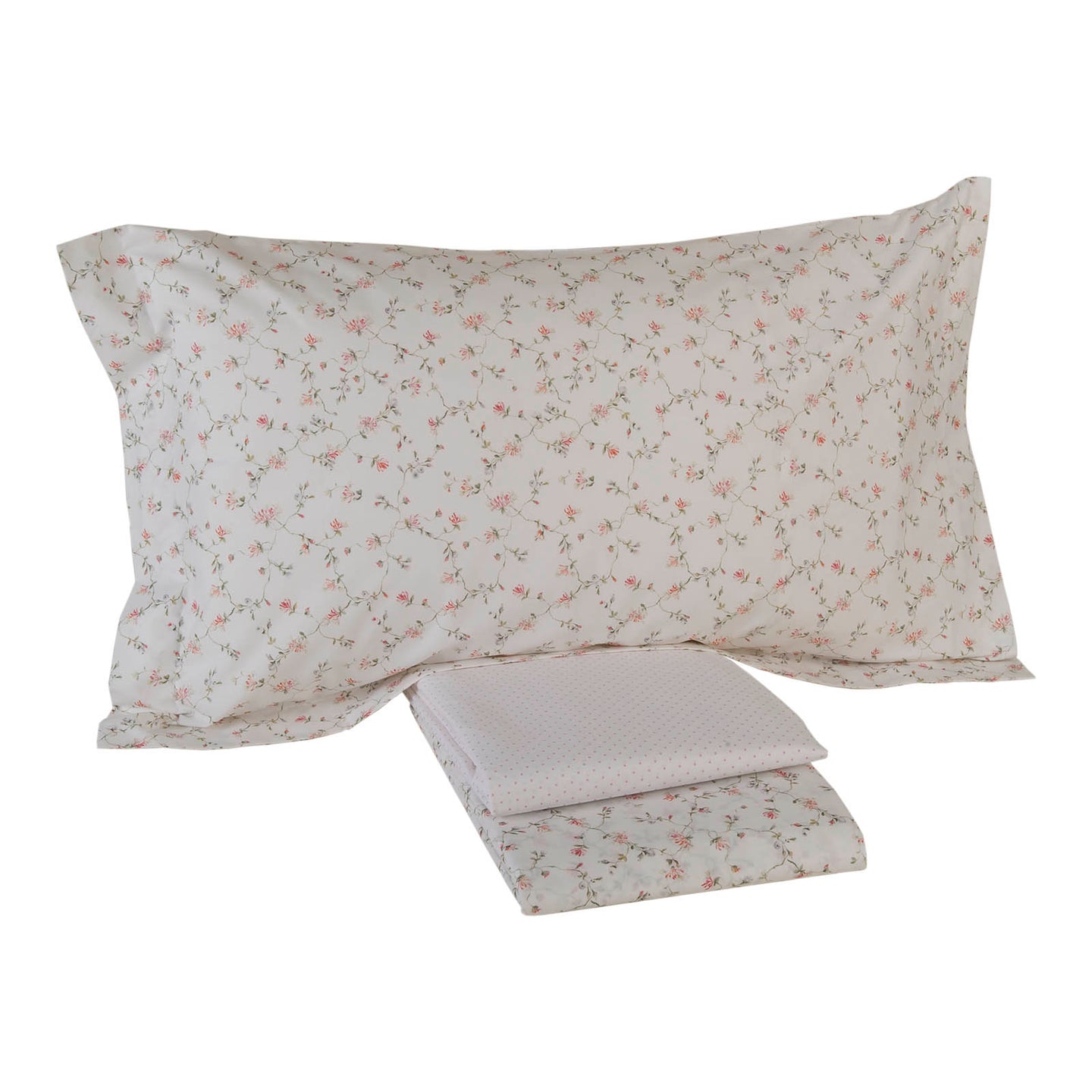 Completo Lenzuola Mirabello Luisiana Fleuries Floreale in Percalle