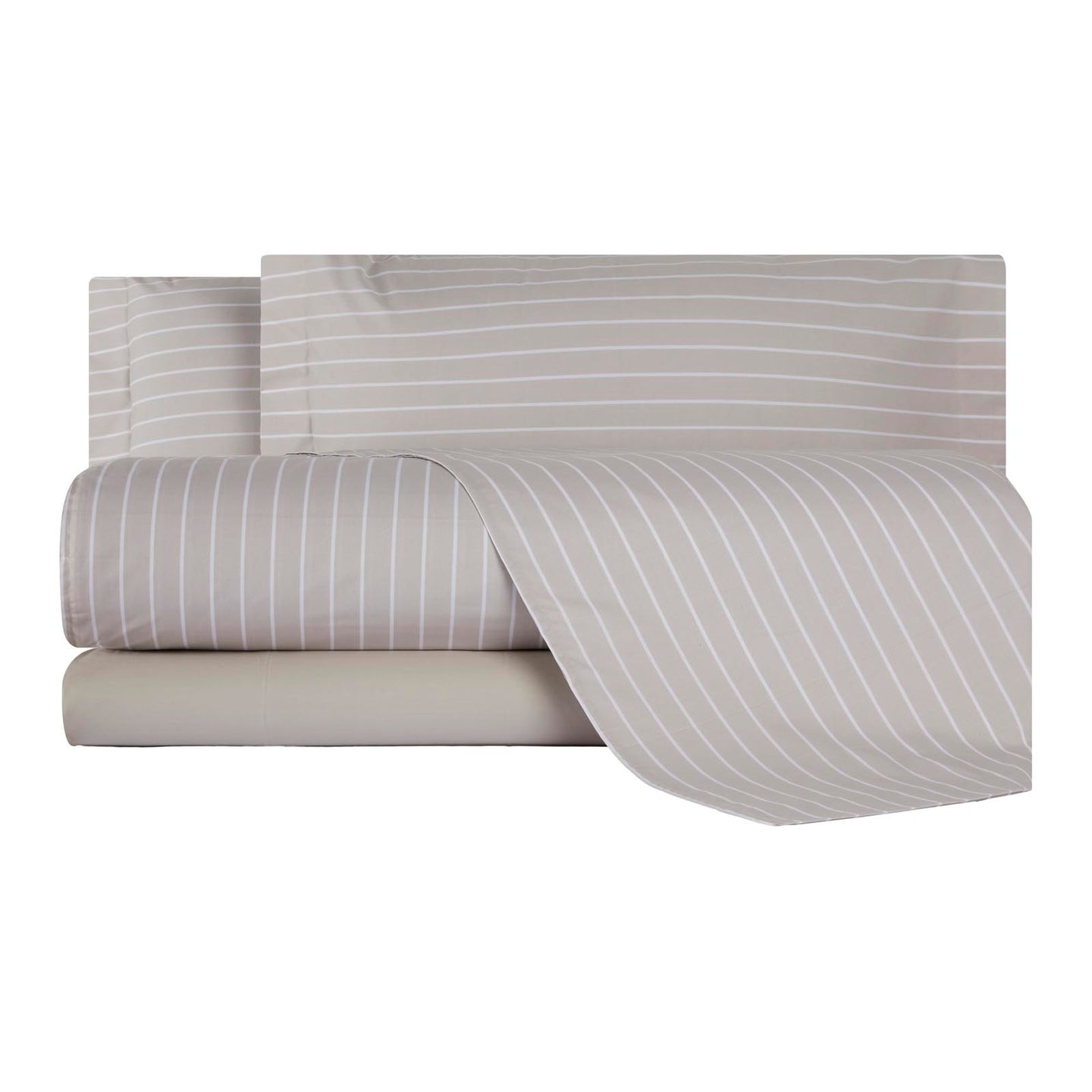 Completo Lenzuola Mirabello Luisiana Downing Geometrico in Percalle