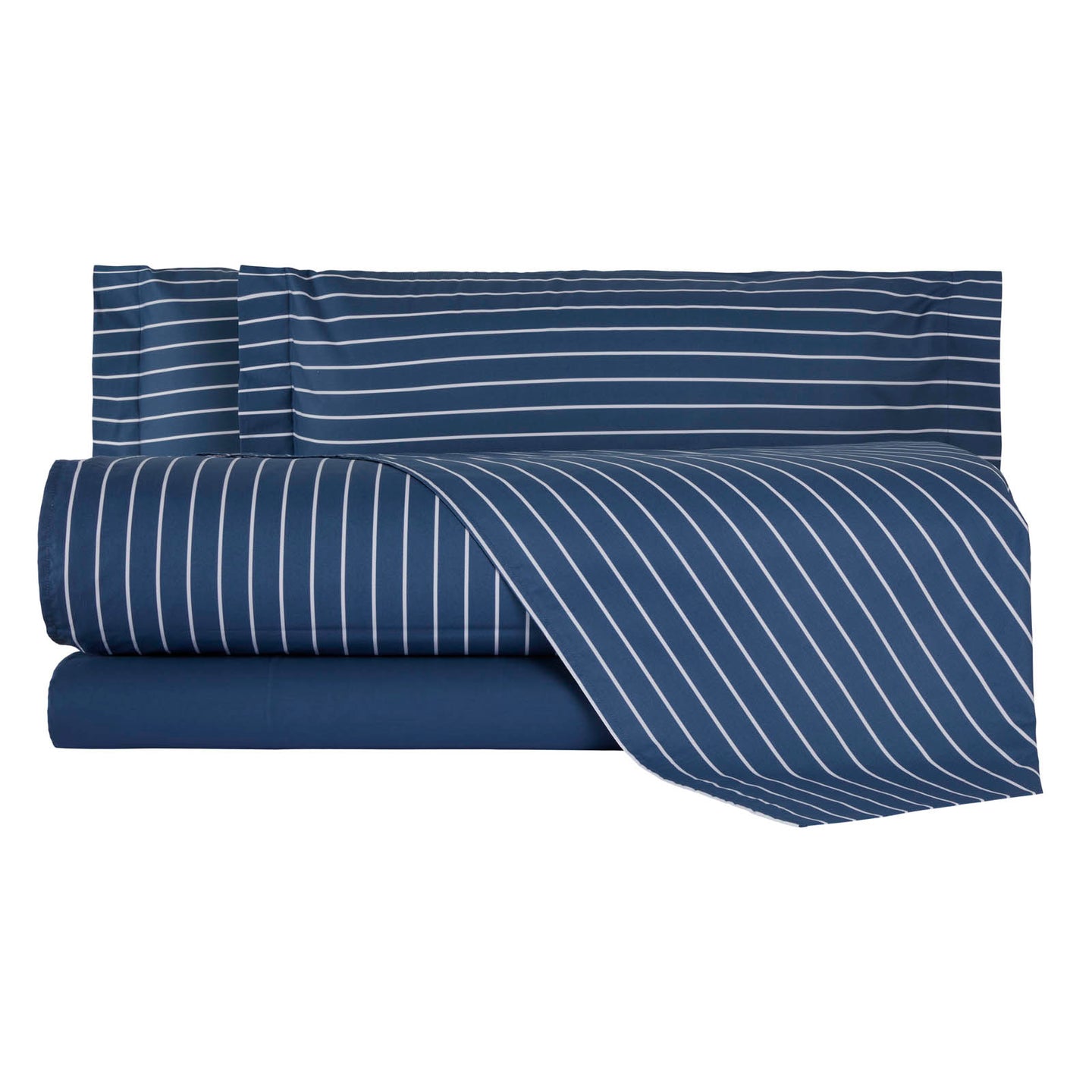 Completo Lenzuola Mirabello Luisiana Downing Geometrico in Percalle