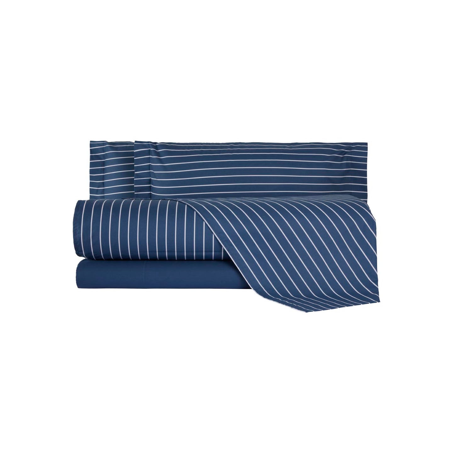 Completo Lenzuola Mirabello Luisiana Downing Geometrico in Percalle