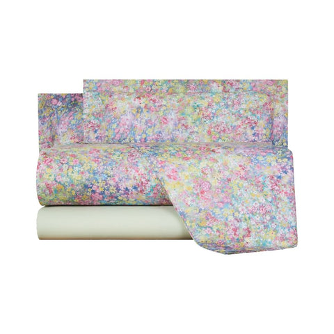 Completo Lenzuola Mirabello Magic Floreale in Percalle