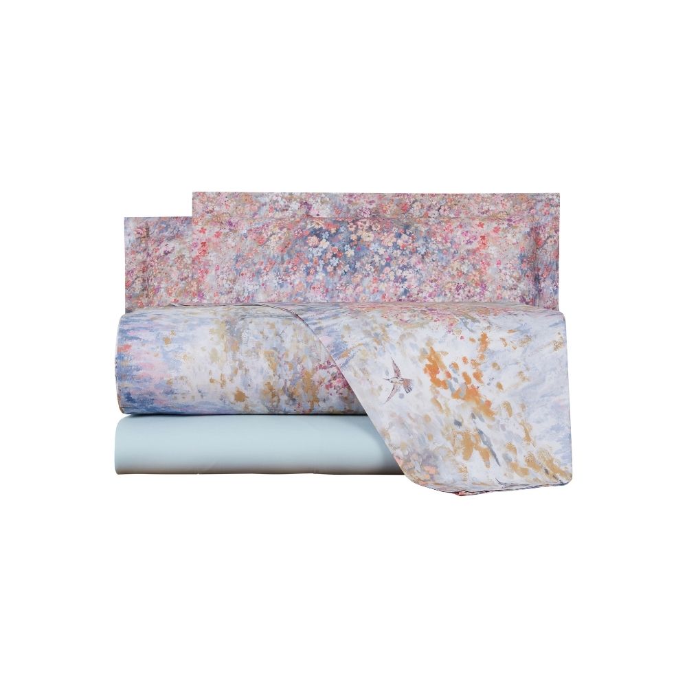 Completo Lenzuola Mirabello Magic garden Floreale in Percalle