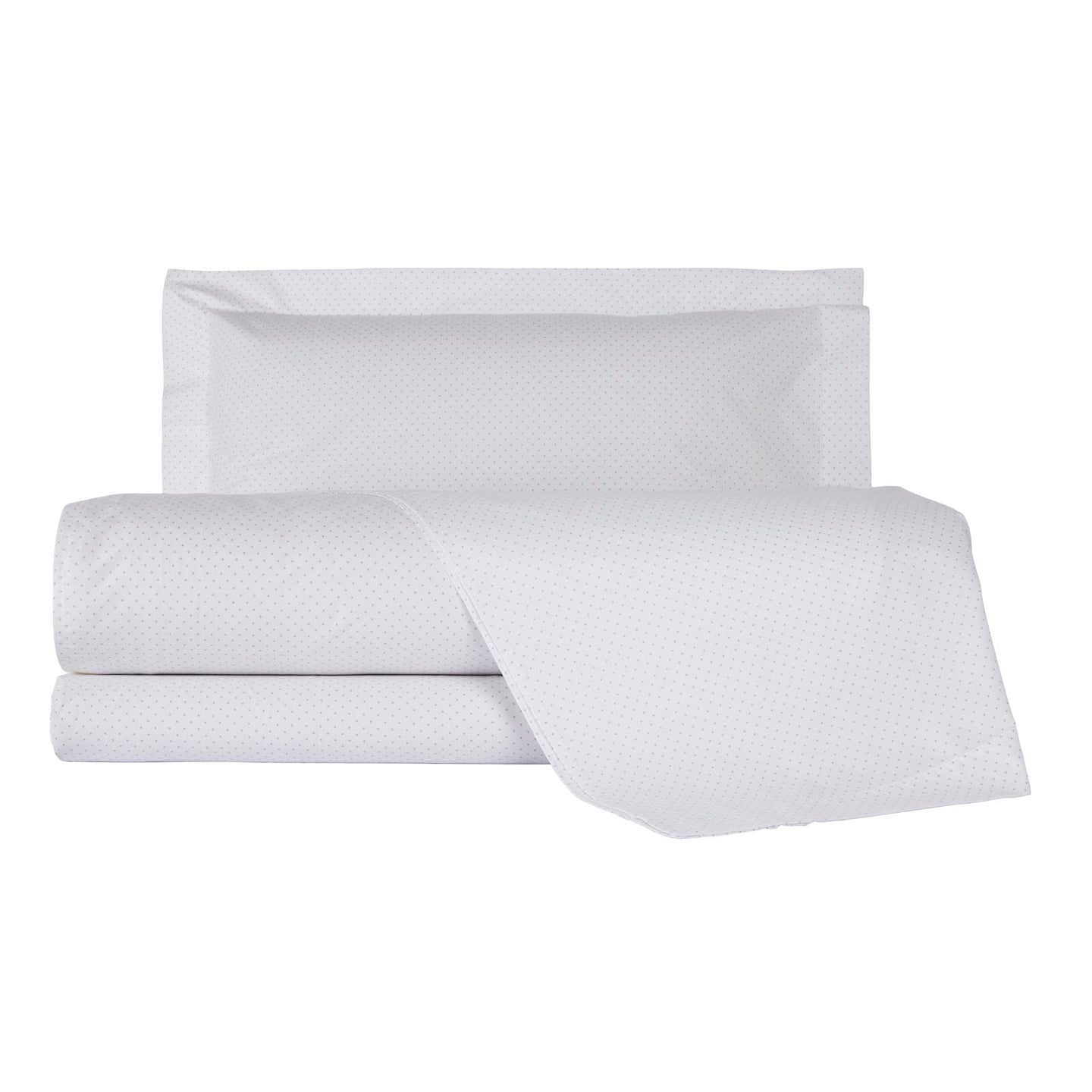 Completo Lenzuola Mirabello Luisiana Plumetis Geometrico in Percalle