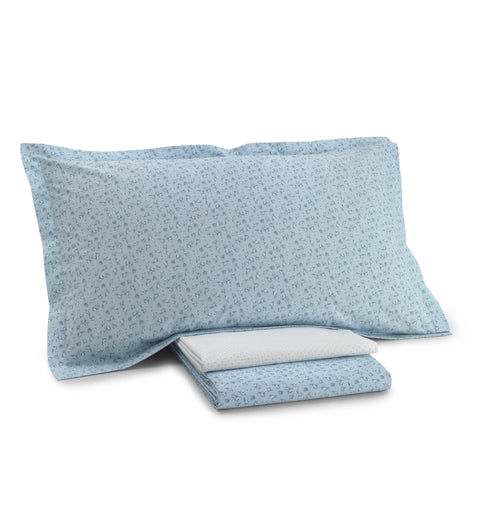 Completo Lenzuola Mirabello Luisiana Rose-mignon Floreale in Percalle