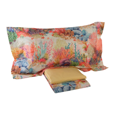 Completo Lenzuola Mirabello Sharm Moderno in Percalle