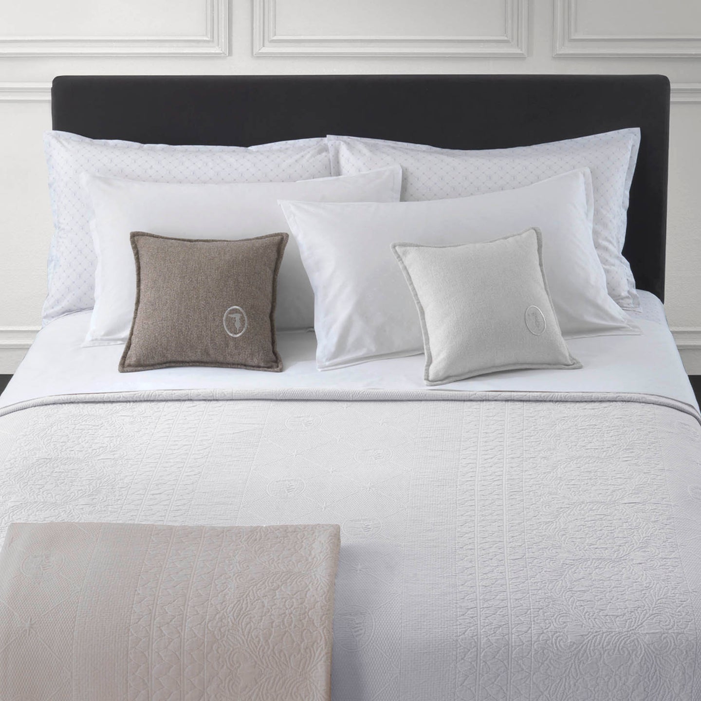 Copriletto non Trapuntato Trussardi Mix Boutis Moderno in Cotone