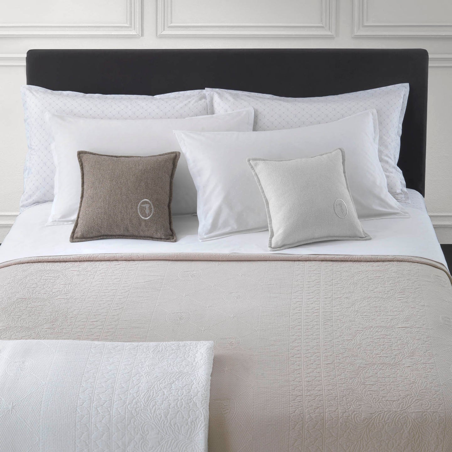 Copriletto non Trapuntato Trussardi Mix Boutis Moderno in Cotone