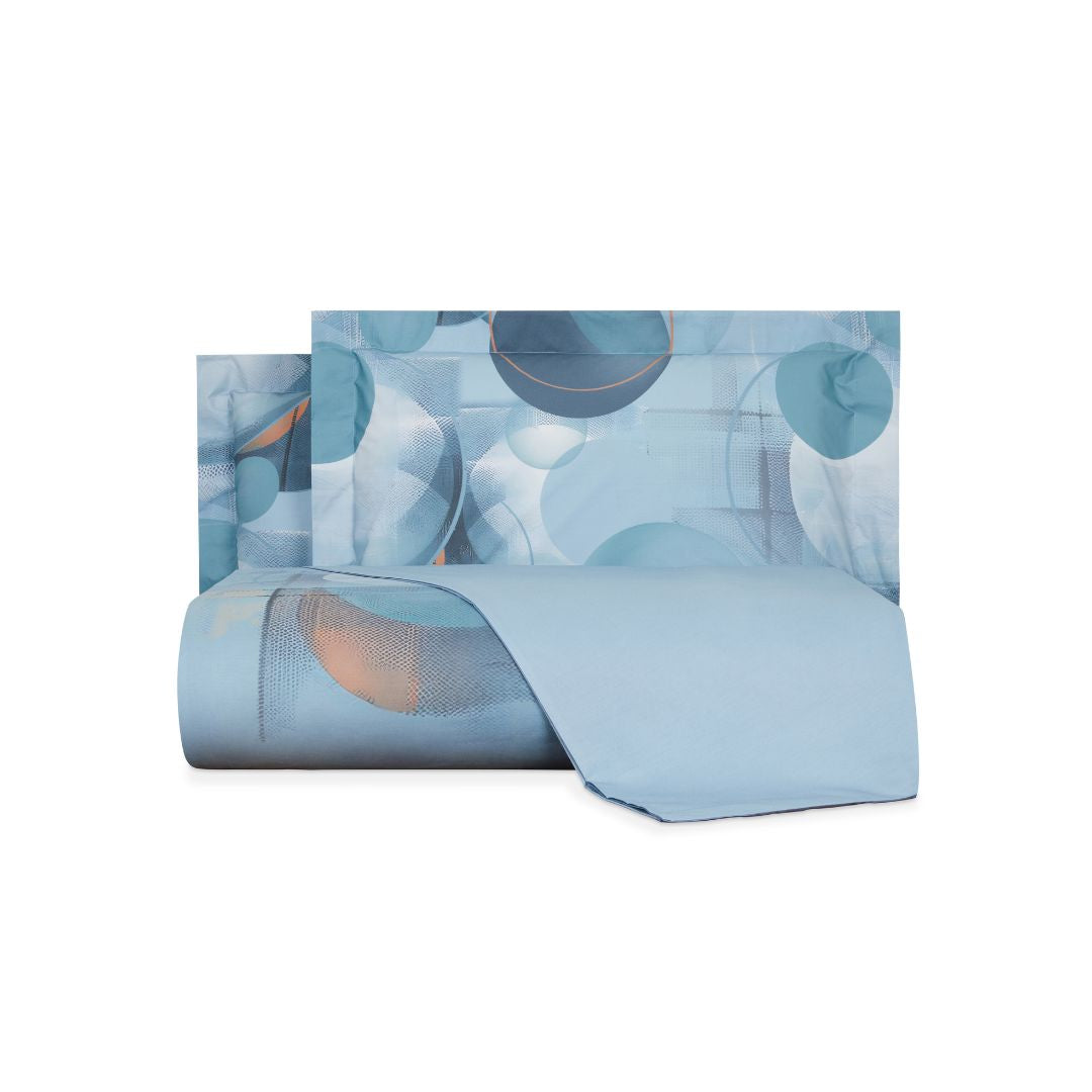 Copripiumino con federe Carrara Storm Moderno in Percalle