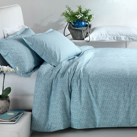 Copripiumino con federe Mirabello Luisiana Rose-mignon Floreale in Percalle