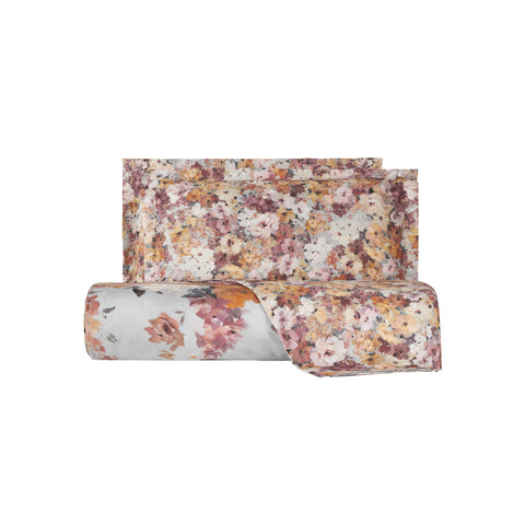 Copripiumino con federe Mirabello Beauty bloom Floreale in Percalle Luisiana