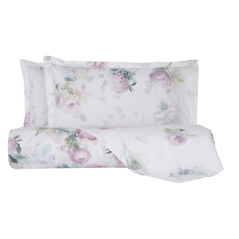 Copripiumino con federe Mirabello Moon peony Floreale in Percalle