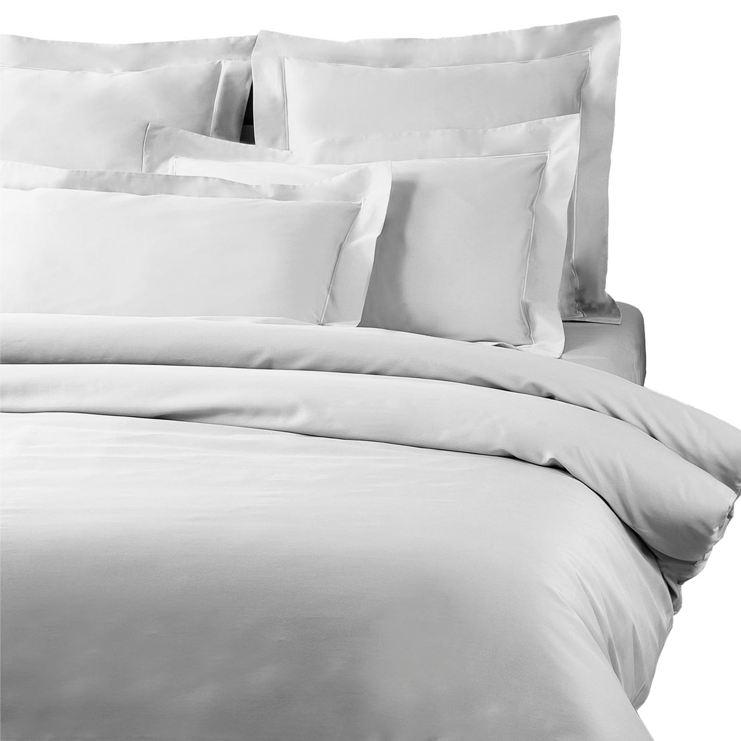 Copripiumino con federe Mirabello Brera Precious sateen Tinta Unita in Raso di cotone