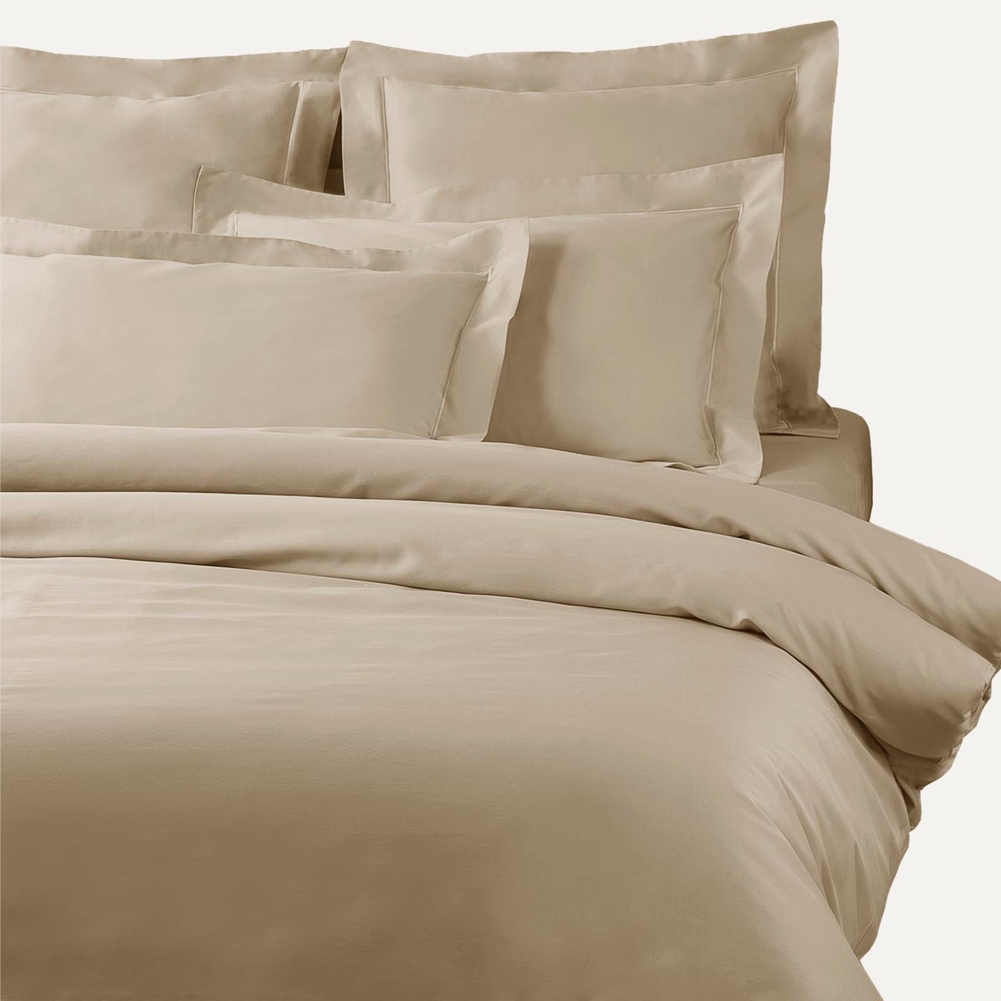 Copripiumino con federe Mirabello Brera Precious sateen Tinta Unita in Raso di cotone