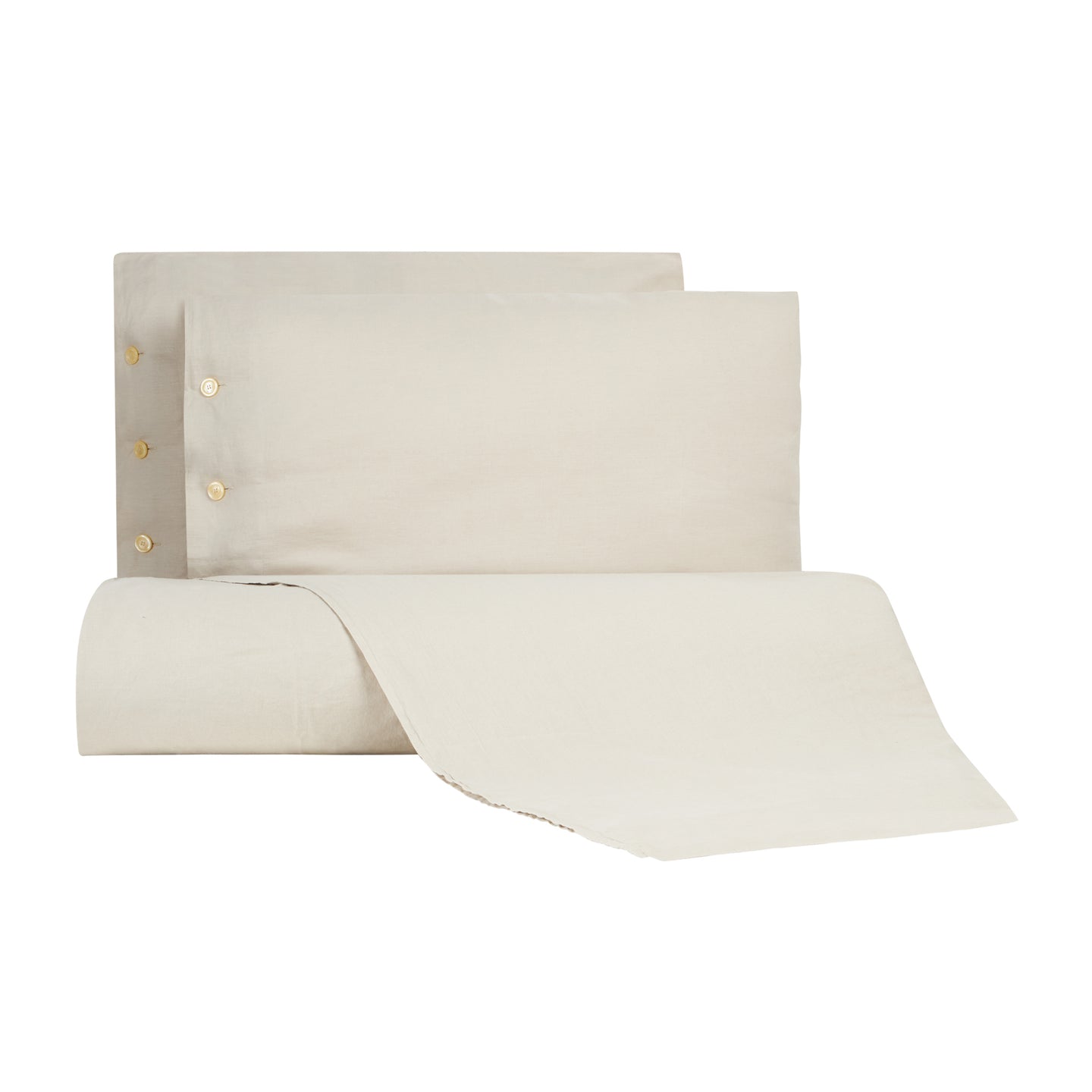 Lenzuolo copriletto con federe Bellora Violino Tinta Unita in Misto lino