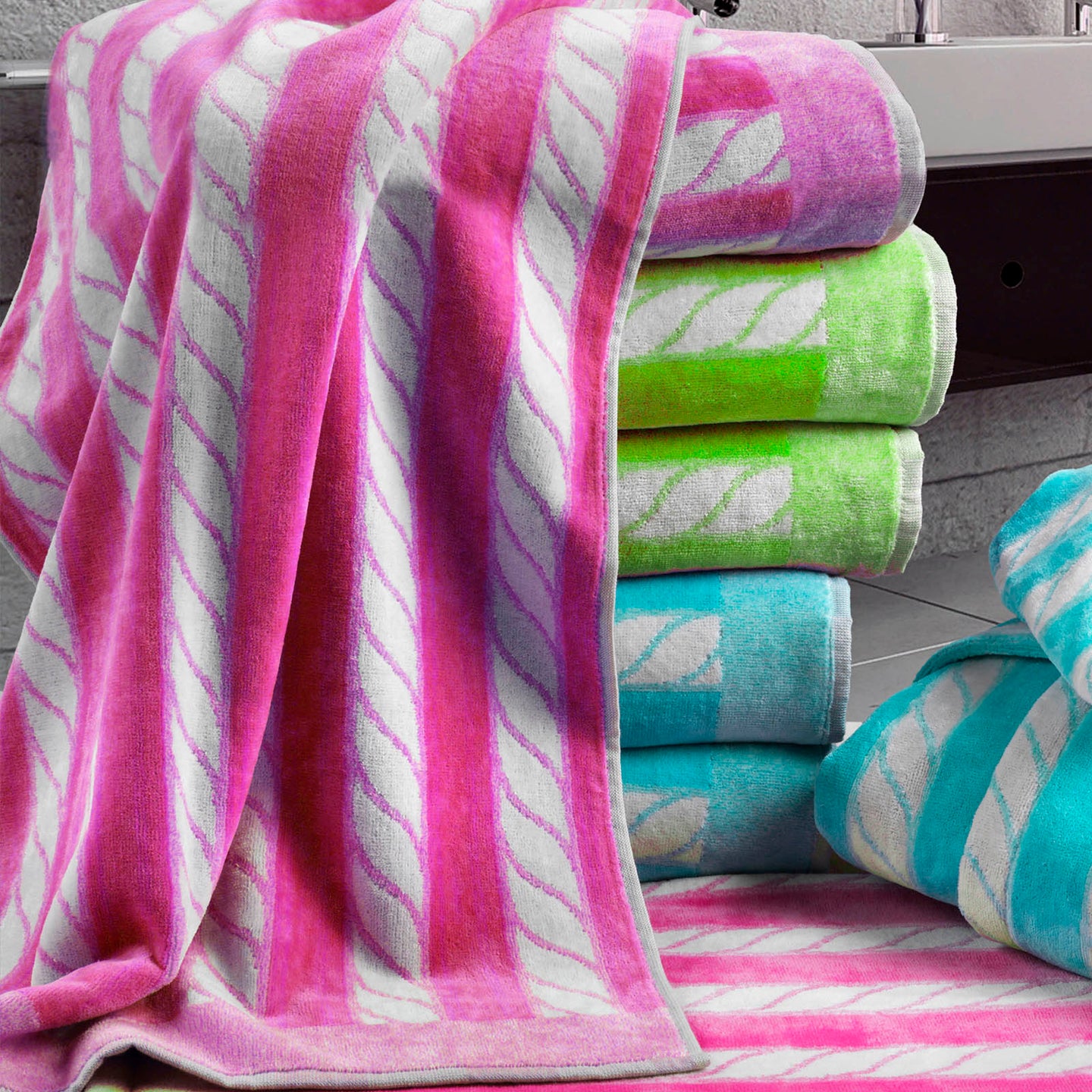 Telo Bagno Carrara Yacht Moderno in Cotone