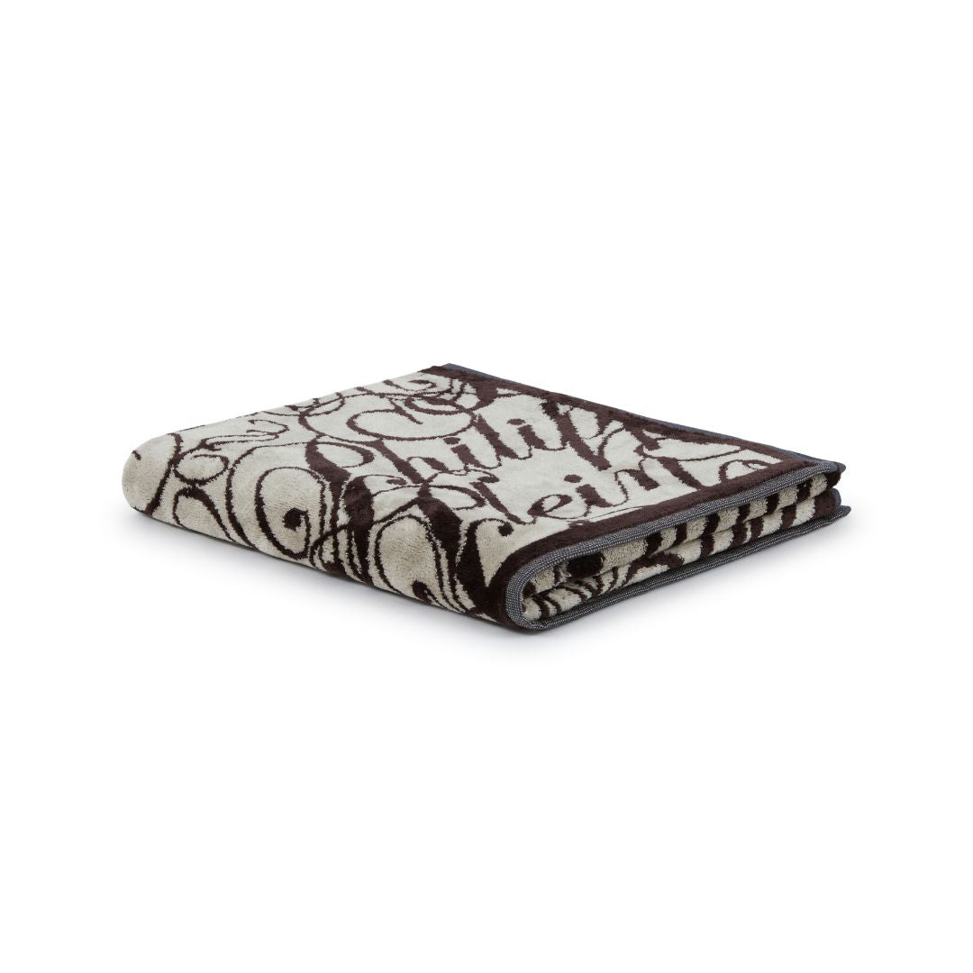 Telo Bagno Philipp Plein Script Moderno in Spugna