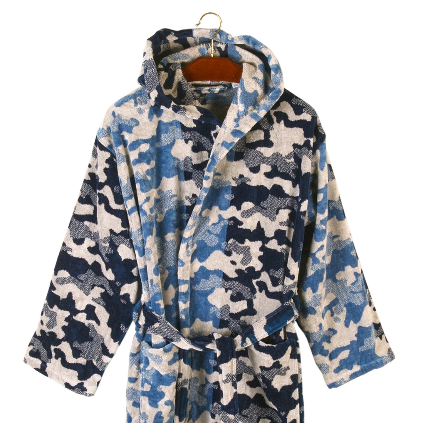 Accappatoio con Cappuccio Carrara Claude Moderno in Cotone