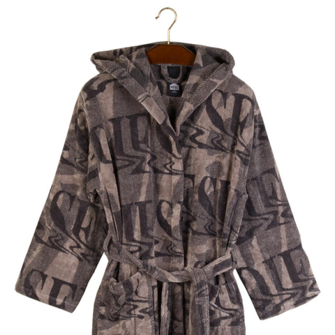 Accappatoio con Cappuccio Diesel New-liquid-logo Moderno in Cotone