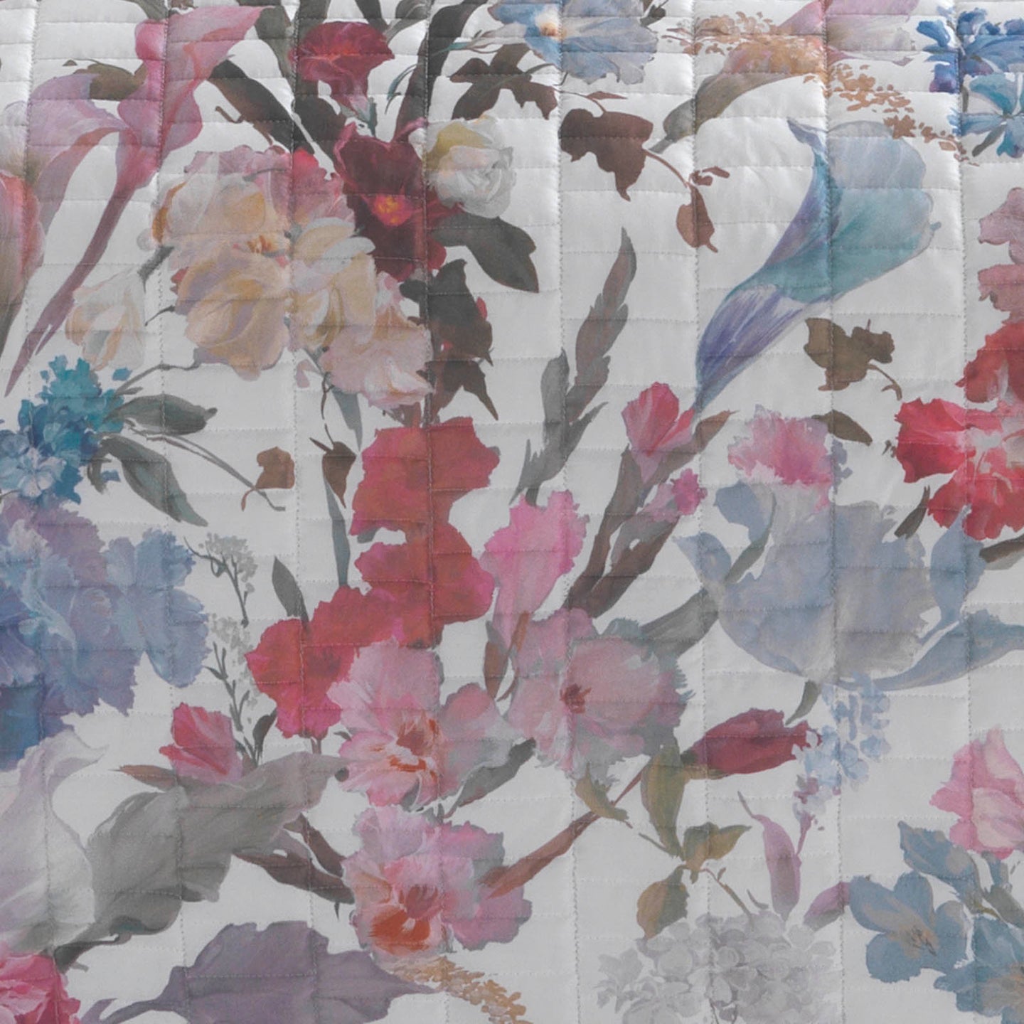 Copriletto Trapuntato Mirabello May flowers Floreale in Raso di cotone