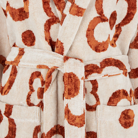 Accappatoio con Cappuccio Carrara Bronze Mary Moderno in Spugna