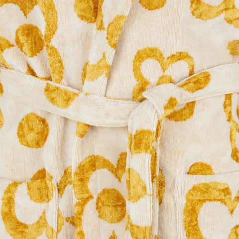 Accappatoio con Cappuccio Carrara Gold Mary Moderno in Spugna