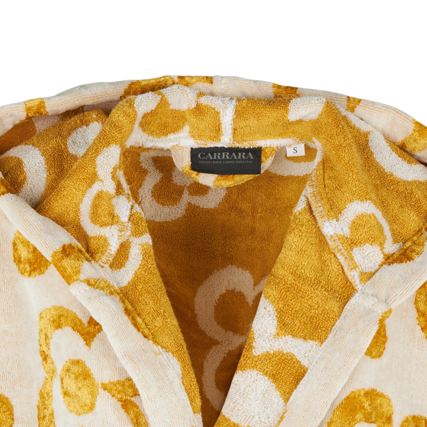 Accappatoio con Cappuccio Carrara Gold Mary Moderno in Spugna