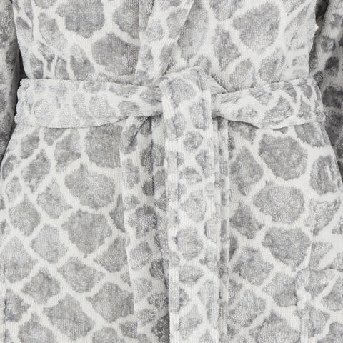 Accappatoio con Cappuccio Carrara Silver taipan Moderno in Spugna