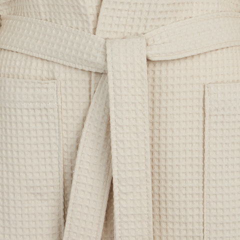 Accappatoio con Cappuccio Bellora Continuat. Ape Tinta Unita in Nido d'ape