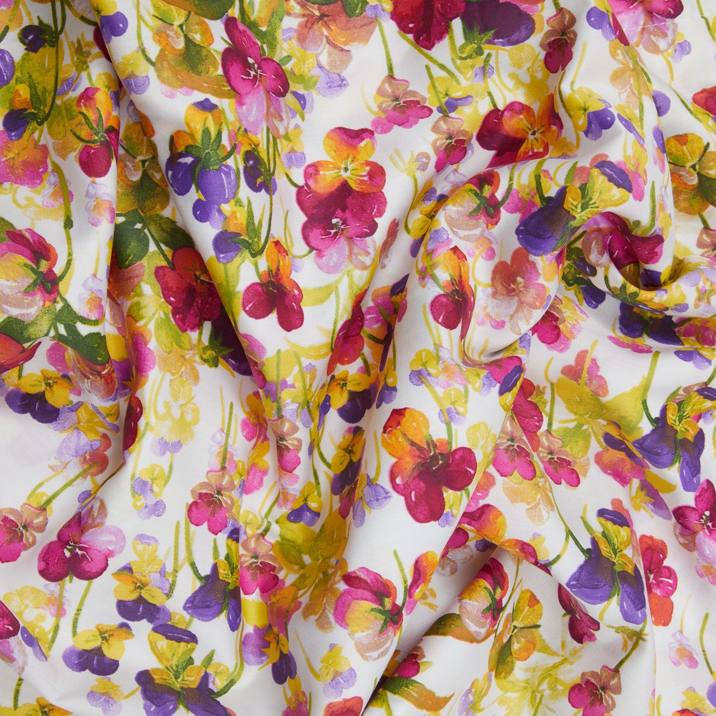 Completo Lenzuola Emporium Violetta Floreale in Raso di cotone