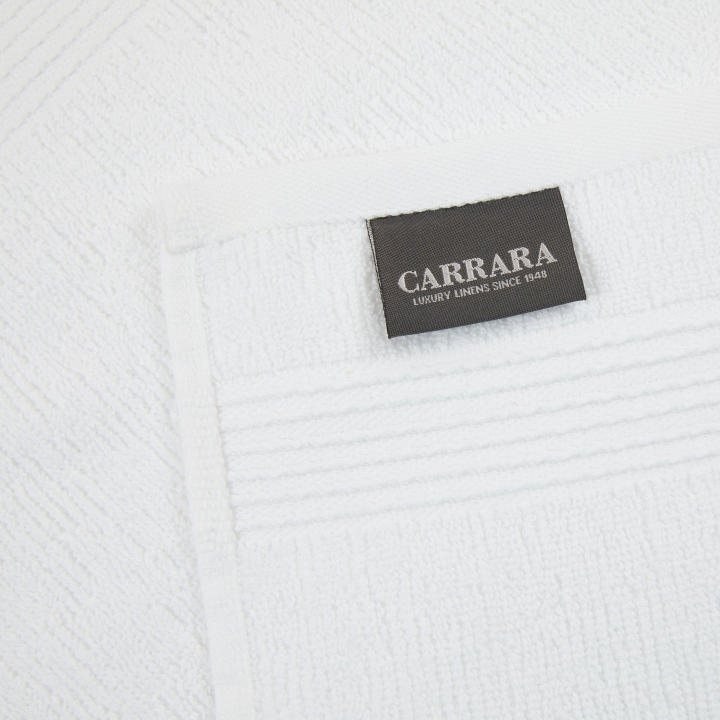 Asciugamano con Ospite Carrara Fyber Stripes Tinta Unita in Spugna