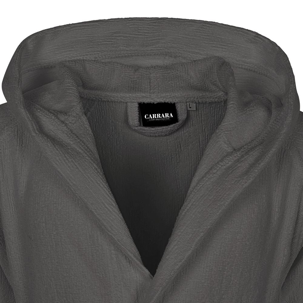 Accappatoio con Cappuccio Carrara Fyber Stripes Moderno in Spugna