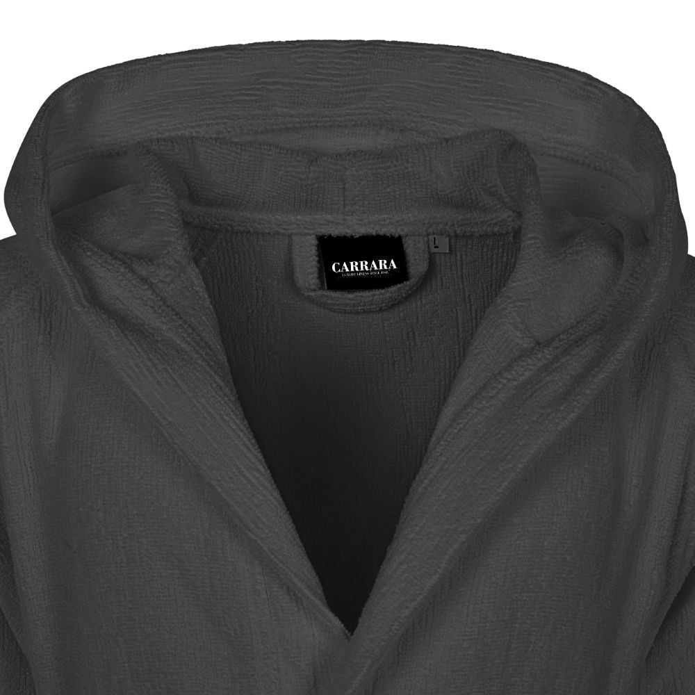 Accappatoio con Cappuccio Carrara Fyber Stripes Moderno in Spugna