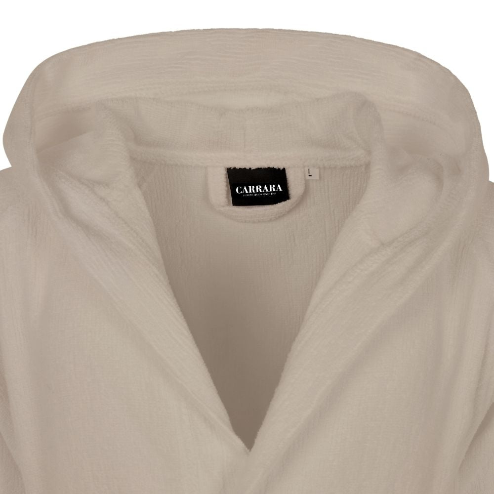 Accappatoio con Cappuccio Carrara Fyber Stripes Moderno in Spugna
