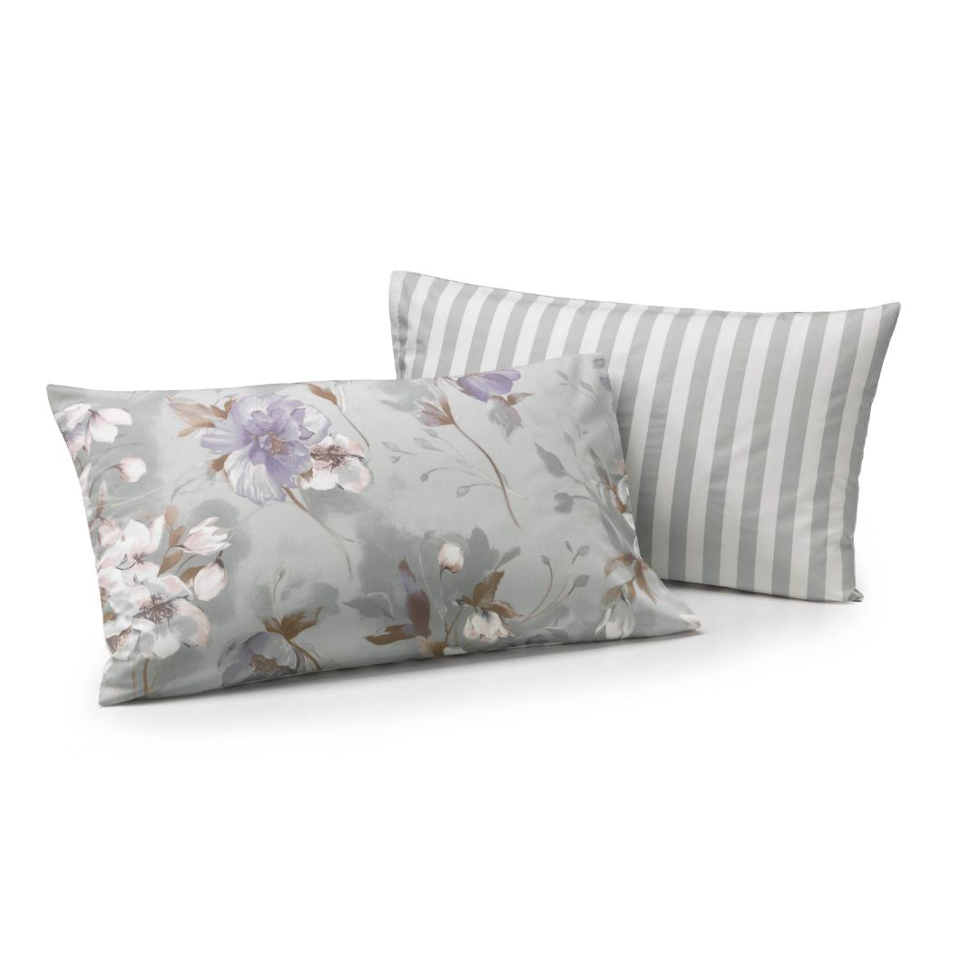 Copripiumino con federe Mirabello Bucaneve Floreale in Percalle